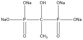 羥基乙叉二膦酸四鈉(HEDP•Na4)結(jié)構(gòu)式